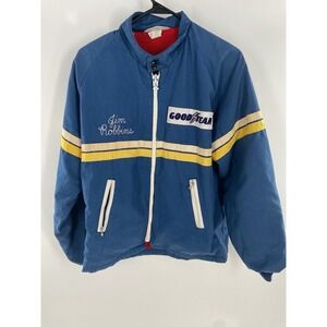 Vintage 1970's Goodyear Tires Racing Zip Up Jacket Jim Robbins Indy Car Personal